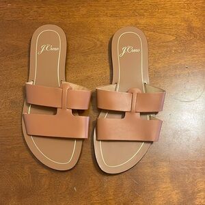 J. Crew leather slides. Never worn.
